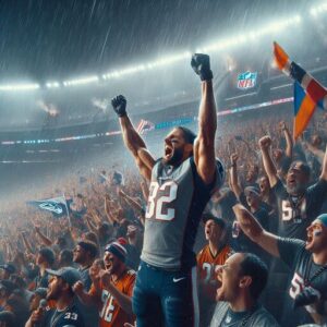Fans are watching the NFL game with enthusiasm and cheering