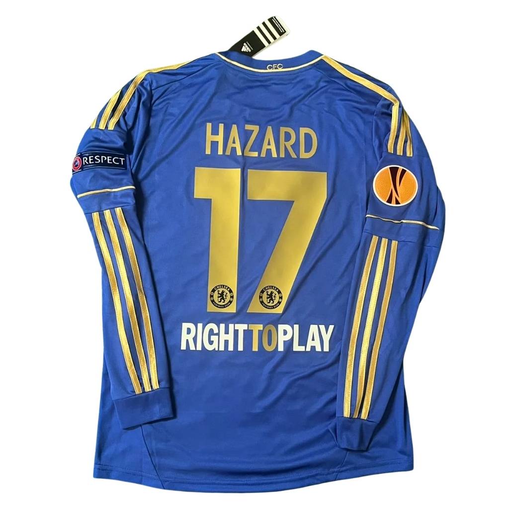 Eden Hazard Chelsea 2013 Retro Football Jersey – Europe League Final Amsterdam – Blue Color