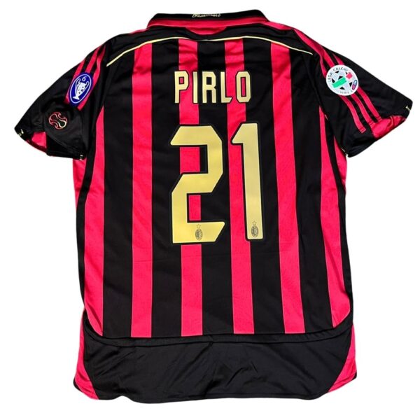 Andrea Pirlo 2006-07 AC Milan Retro Home Jersey – Classic Red and Black Stripes