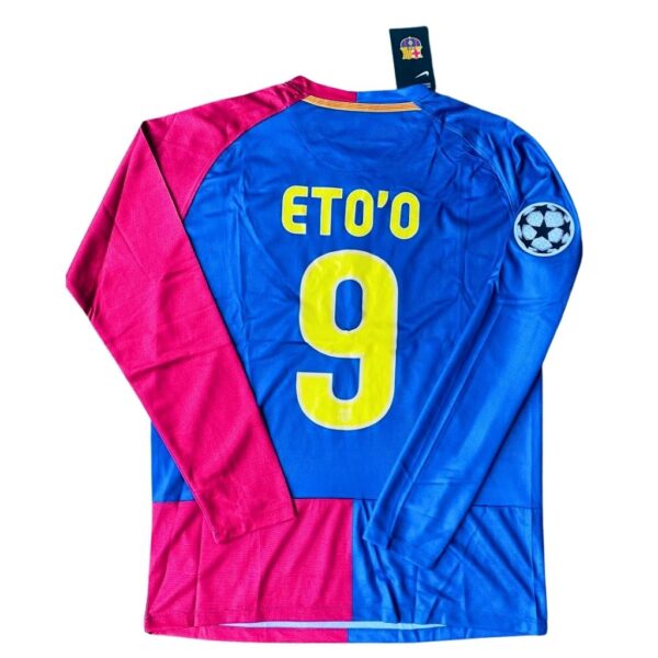 Samuel Eto’o Barcelona 2009 Champions League Final Retro Jersey – Stadio Olimpico Roma