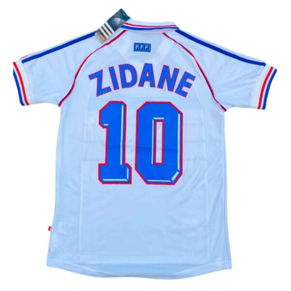 Zinedine Zidane France 1998 World Cup Retro Legendary Jersey – White/Blue