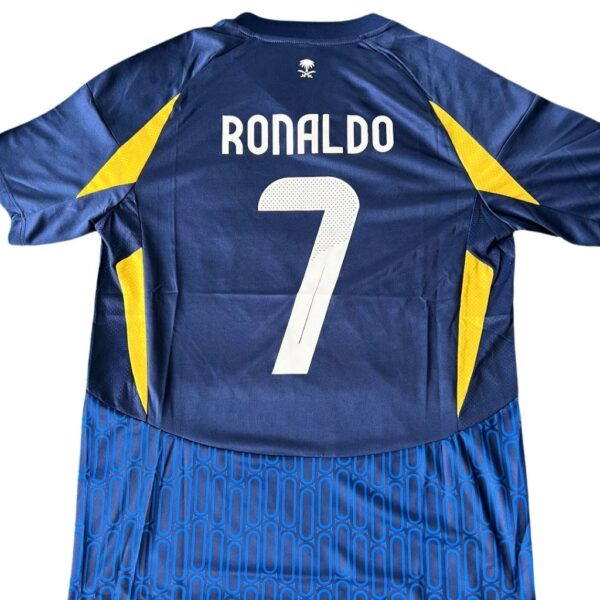 Back view of Al Nassr 2025 jersey with Ronaldo number 7